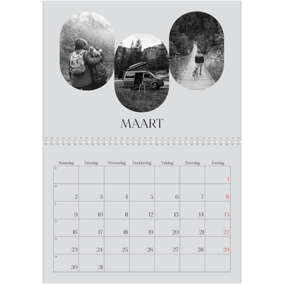 Fotokalender A4 Dubbel (30 x 40 cm) — De open weg [Maart]