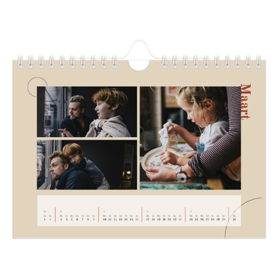 Fotokalender A5 — Asymmetrische tekst [Maart]