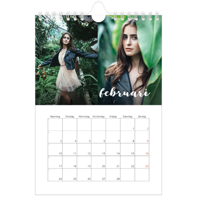 Fotokalender A5 — Schuingedrukte letters [Februari]