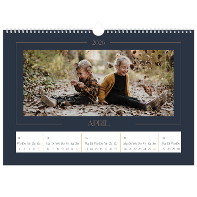 Fotokalender A3 — Pruisisch blauw [April]