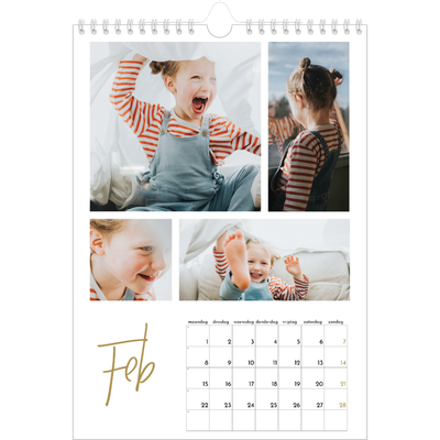 Fotokalender A4 (20 x 30 cm) — Handgeschreven [Februari]