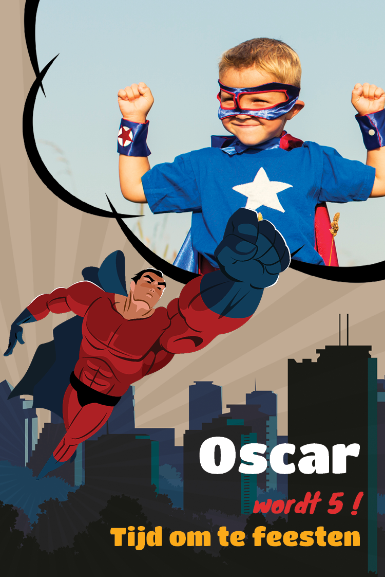 Uitnodigingen — Superheld