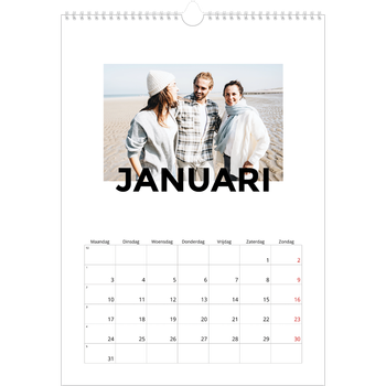 Fotokalender A3 — Rondgestrooide letters
