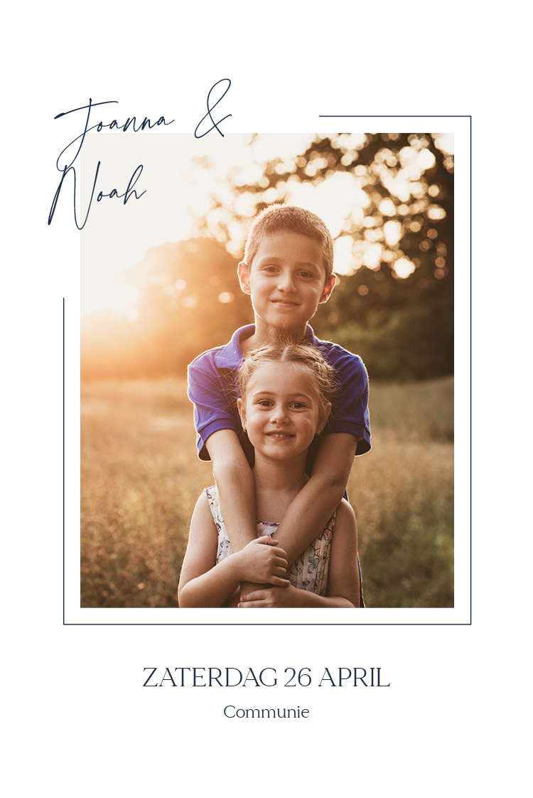 Uitnodigingen — Minimalistische communie