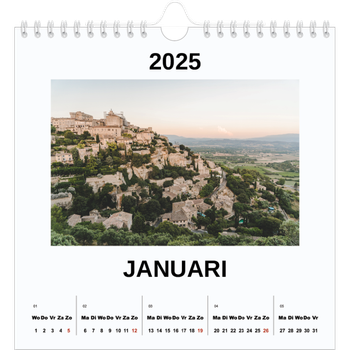 Fotokalender Vierkant — Eenvoudige foto