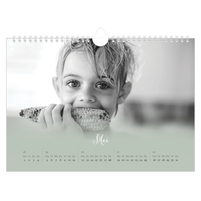 Fotokalender A4 — Zachtgroen kleurverloop [omslag]