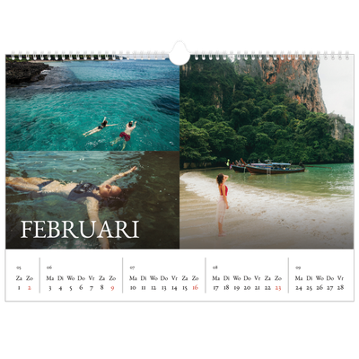 Fotokalender A3 — Schreefletters [Februari]