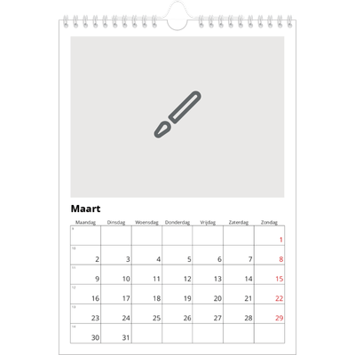Fotokalender A4 (20 x 30 cm) — Ontwerp je eigen fotoproduct [Maart]