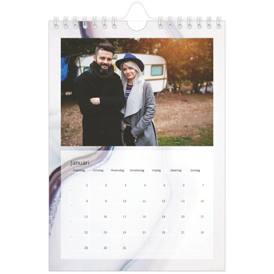 Fotokalender A5 — Inktvlekkenpatroon [Januari]