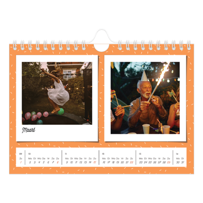 Fotokalender A5 — Snapshots in felle kleuren [Maart]