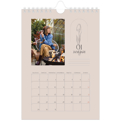 Fotokalender A5 — Simpel botanisch [Januari]