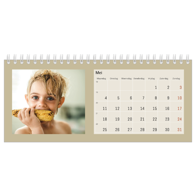 Bureaukalenders — Achtergrond in aardetinten [omslag]