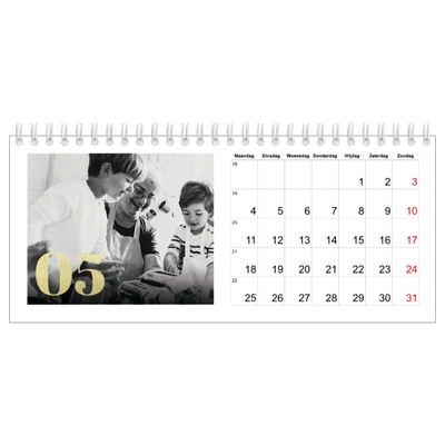 Bureaukalenders — Grote glitter cijfers [omslag]