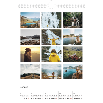 Fotokalender A4 — Eenvoudig blokkenpatroon