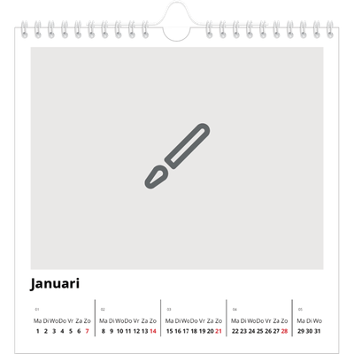 Jaarkalenders vierkant — Ontwerp je eigen fotoproduct [Januari]