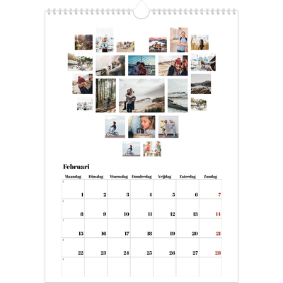 A3 Jaarkalender — Collage shapes [Februari]