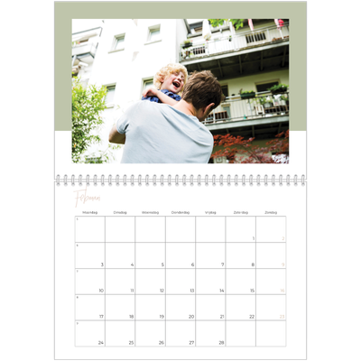 Fotokalender A4 Dubbel (30 x 40 cm) — Aardse frames [Februari]
