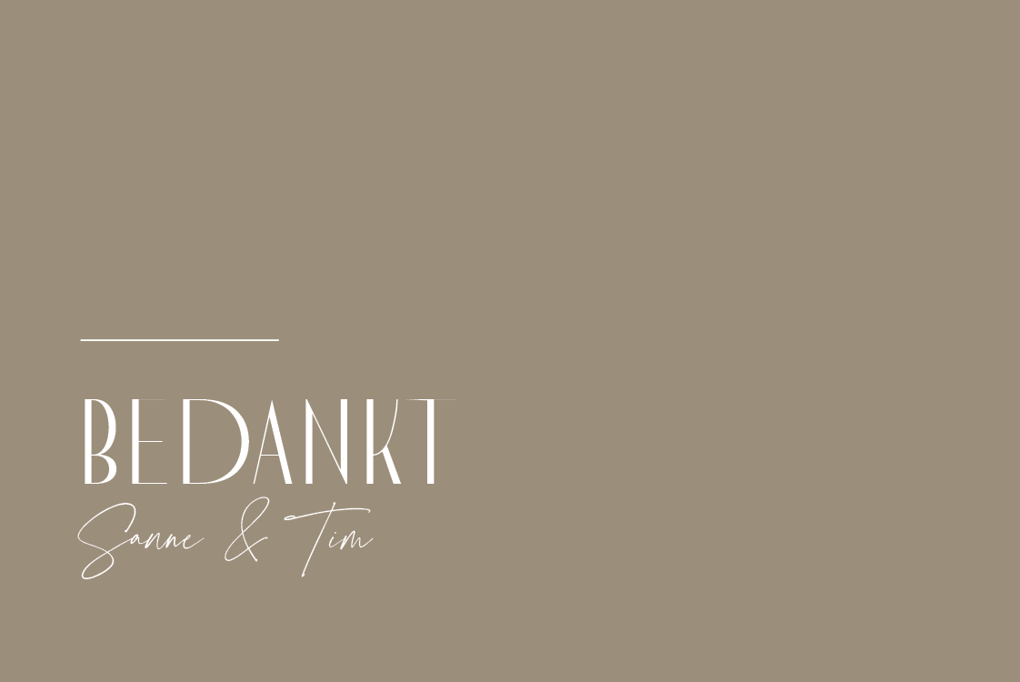 Bedankkaarten — Perfecte combi