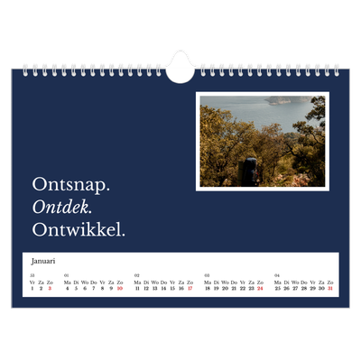 Fotokalender A4 — Redactionele Aarde [Januari]