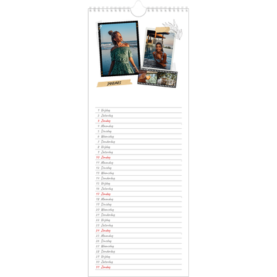 Smalle kalender  — Plakboek flair [Januari]