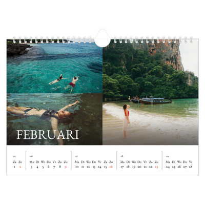 Fotokalender A4 — Schreefletters [Februari]