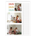 Verjaardagskalenders A3 — Bont gekleurd [Januari]