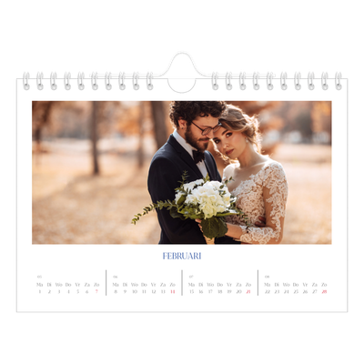 Fotokalender A5 — Kobalt klassieker [Februari]