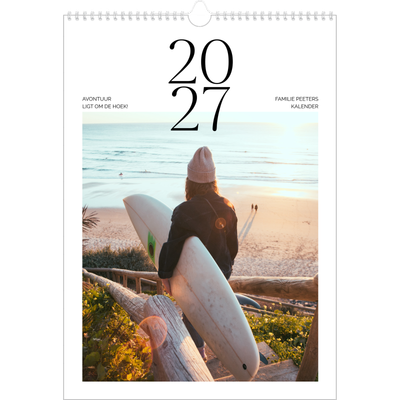 A3 Jaarkalender — Surfing sunsets [omslag]