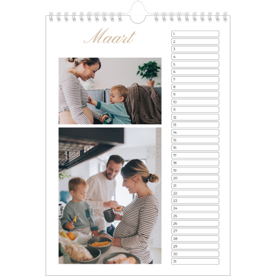 Verjaardagskalenders A4 — Fotobox [Maart]