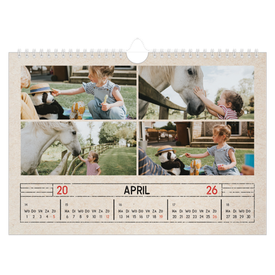 Fotokalender A4 — Stempel effect [April]