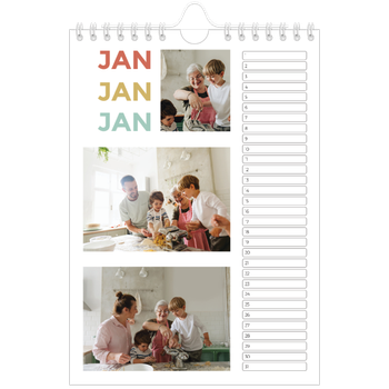 Fotokalender A5 — Bont gekleurd