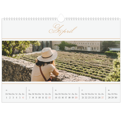 Fotokalender A3 — Gouden banner [April]