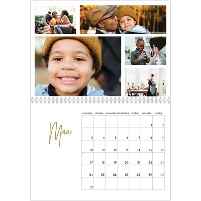 Fotokalender A4 Dubbel (30 x 40 cm) — Handgeschreven [Maart]