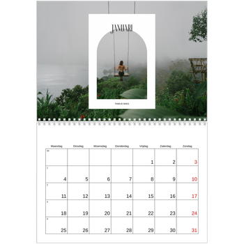 Fotokalender A4 Dubbel — De open boog