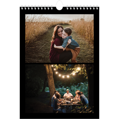 Verjaardagskalenders A4 — Foto in zwart kader [omslag]