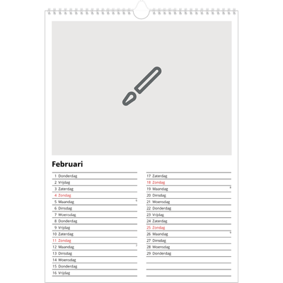 A3 Jaarkalender — Ontwerp je eigen fotoproduct [Februari]