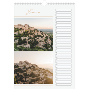 Fotokalender A3 — Gouden banner