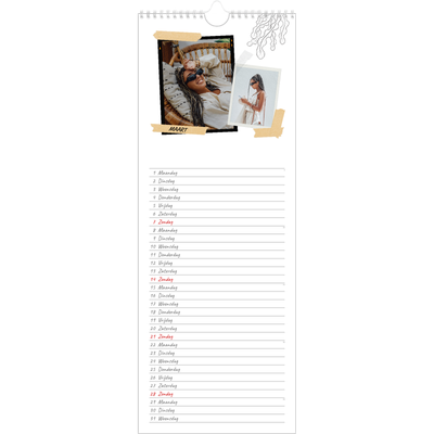 Smalle kalender  — Plakboek flair [Maart]