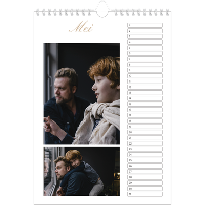 Verjaardagskalenders A4 — Fotobox [Mei]