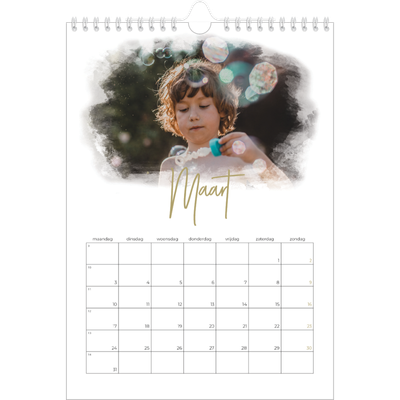 Fotokalender A4 (20 x 30 cm) — Foto effect [Maart]