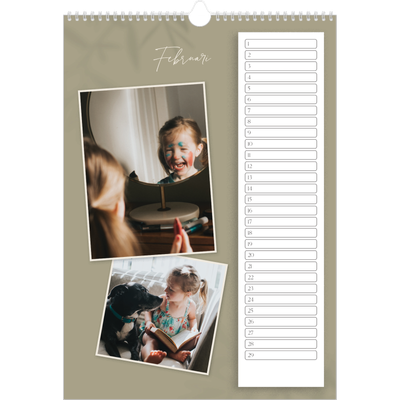 Verjaardagskalenders A3 — Warme aardetinten [Februari]