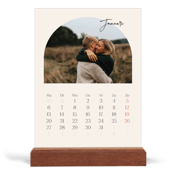 Bureaukalender met houten standaard — Boog van herinneringen