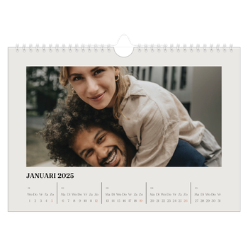 Fotokalender A4 — Simpel ivoor
