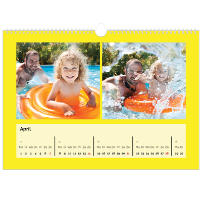 Fotokalender A3 — Fel gekleurde kaders [April]