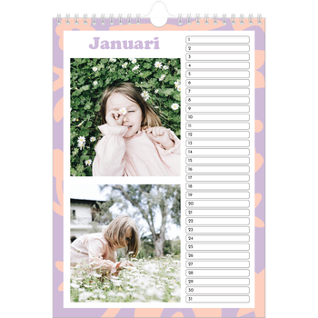 Fotokalender A4 — Speelse patronen