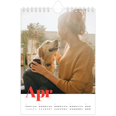 Fotokalender A5 — Een dikgedrukt jaar [April]