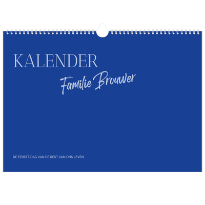 Fotokalender A3 — Kobalt klassieker [omslag]