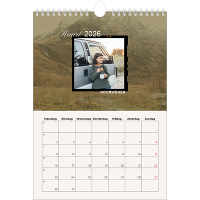 Fotokalender A4 (20 x 30 cm) — Zin in avontuur [Maart]