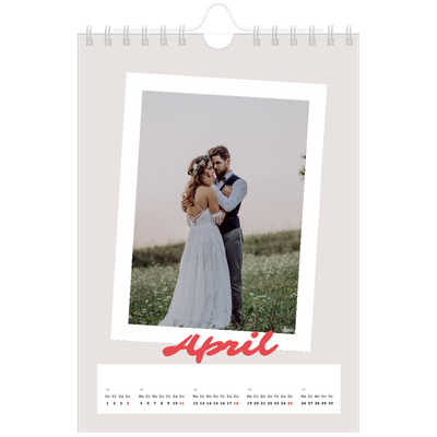 Fotokalender A5 — Karmijnrode handtekening [April]