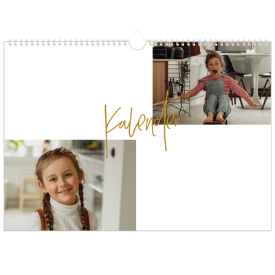 Fotokalender A3 — Goudkleurige letters [omslag]